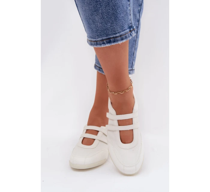 Sportovní dámské baleríny S Paskami Bílé Farvessa