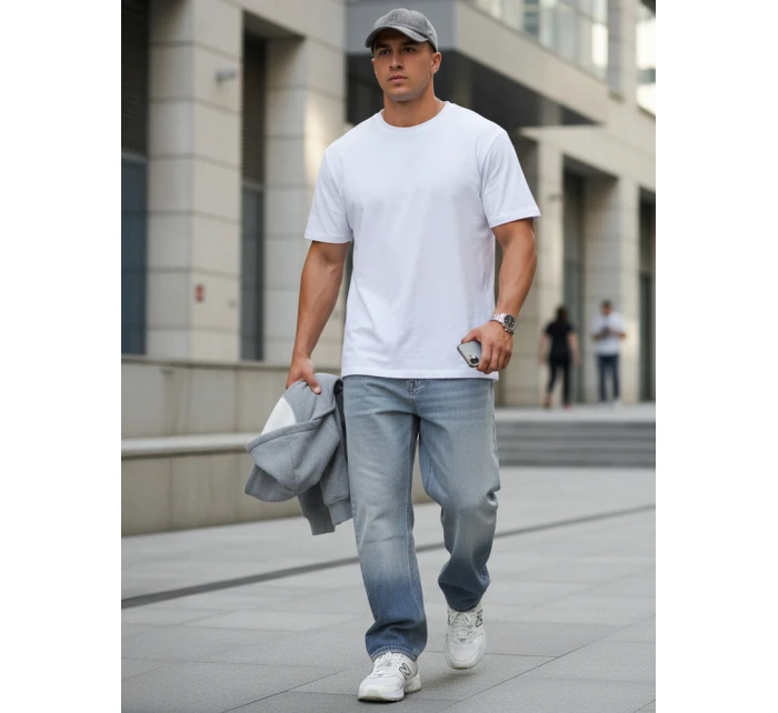 Pánske modré vrecovité džínsové nohavice FashionStreet UX4478