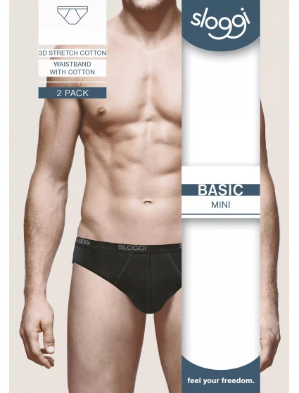 sloggi men Basic Mini 2P - BLACK - SLOGGI BLACK - SLOGGI