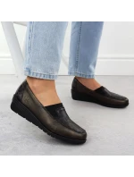 Hnědá kožená dámská obuv na platformě model 21905254 - Rieker