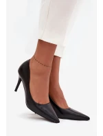 Szpilki Damskie Z Eko Skóry Czarne Sivana