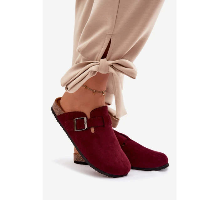 Dámské chodítka s přezkou Bordó Delirisse Dámské chodítka s přezkou Bordó Delirisse