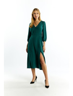 Monnari Midi šaty Dámske šaty s rozparkom Fľaškovo zelená