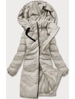 Ľahká dámska zimná bunda (5m735-62) béžová - Goodlooking