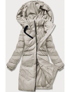 Ľahká dámska zimná bunda (5m735-62) béžová - Goodlooking