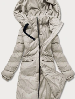 Ľahká dámska zimná bunda (5m735-62) béžová - Goodlooking