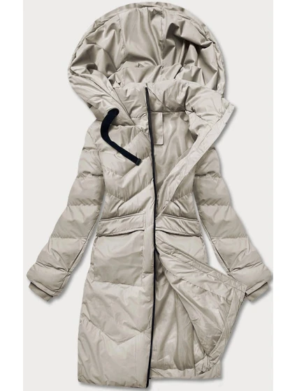 Ľahká dámska zimná bunda (5m735-62) béžová - Goodlooking