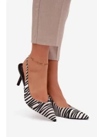 Lodičky na podpätku Zebra Phelia