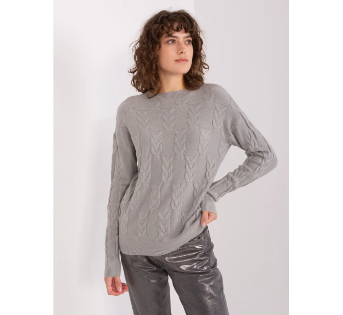 Sweter AT SW model 19040771 szary - FPrice Sweter AT SW model 19040771 szary - FPrice