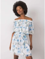 Šaty LK SK 508208.65P biela a modrá