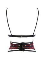 Zvodný korzet V-10037 čierna/červená - Axami