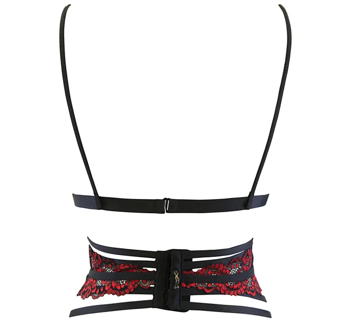 Zvodný korzet V-10037 čierna/červená - Axami