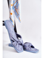 Dámske módne semišové papuče modré Lorrie
