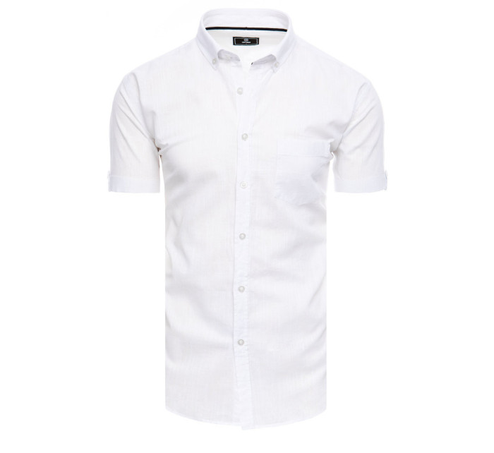 Biele pánske tričko s krátkym rukávom Dstreet KX0981