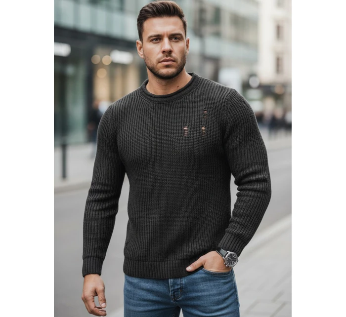 Pánsky tmavosivý sveter FashionStreet WX1990