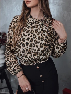 dámská oversize halenka s leopardím vzorem model 21982070 - Dstreet