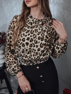 SAVANATOP dámska oversize blúzka s leopardím vzorom FashionStreet RY2711