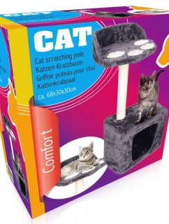 ŠKRABADLO PRE MAČKY S DOMČEKOM A LÔŽKOM 68CM