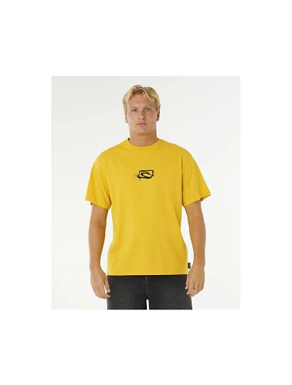 Pánske tričko RIP CURL Medina Inner Vision Spray Tee, žlté Pánske tričko RIP CURL Medina Inner Vision Spray Tee, žlté