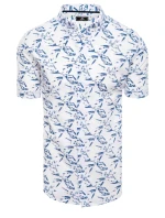 Pánské bílé tričko s krátkým rukávem Dstreet model 21969110 - FashionStreet
