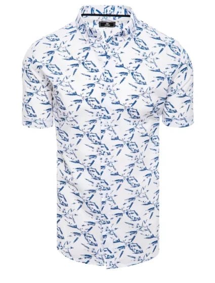 Pánské bílé tričko s krátkým rukávem Dstreet model 21969110 - FashionStreet