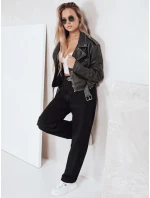 Dámske široké čierne džínsy FashionStreet UY2760