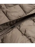 Dámska zimná bunda s kapucňou béžová (AG1-J9091)