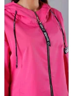 Ružový tenký asymetrický dámsky prehoz cez oblečenie (B8117-83)