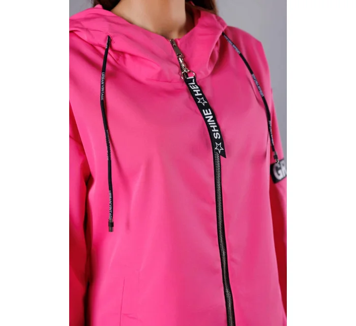 Ružový tenký asymetrický dámsky prehoz cez oblečenie (B8117-83)