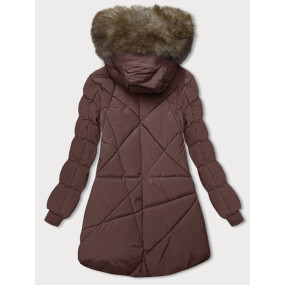 Hnedá zimná bunda s kapucňou (LHD-23015)