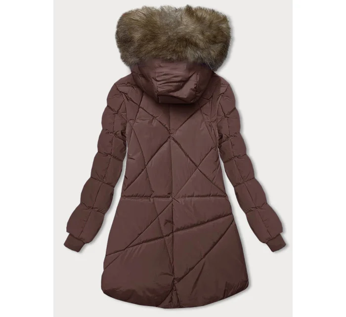 Hnědá zimní bunda s kapucí model 21246115 - LHD