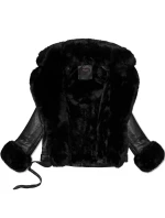 Černá dámská bunda ramoneska s límcem model 21486698 - ROMEE'S