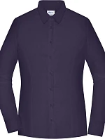 Daiber JN 1371 Popelínová blúzka slim fit s dlhými rukávmi 02.1371 tmavo fialová