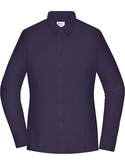Daiber JN 1371 Popelínová blúzka slim fit s dlhými rukávmi 02.1371 tmavo fialová Daiber JN 1371 Popelínová blúzka slim fit s dlhými rukávmi 02.1371 tmavo fialová