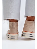 Dámské tenisky na platformě béžové model 21652307 - Boto Dámské tenisky na platformě béžové model 21652307 - Boto