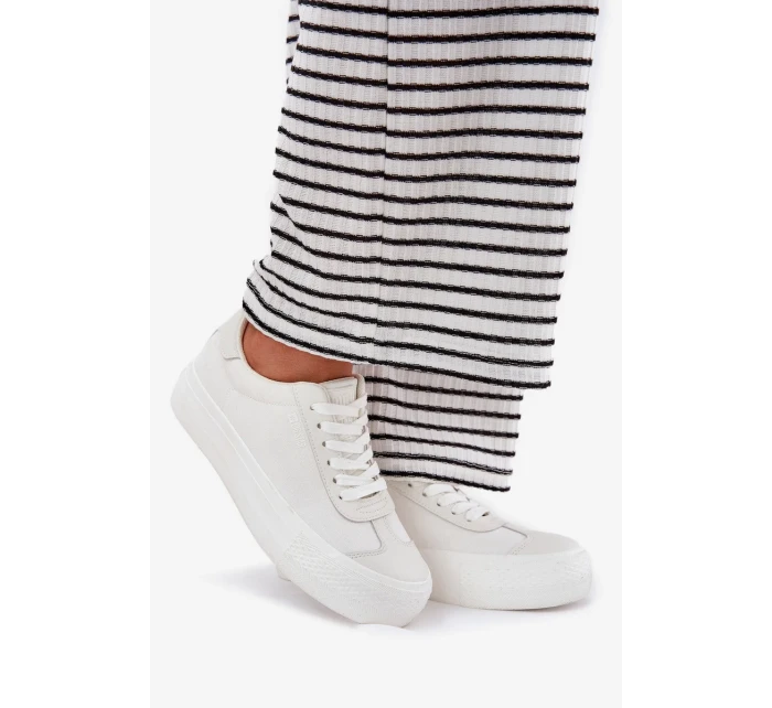 Dámské tenisky na platformě Big Star – bílé Dámské tenisky na platformě Big Star – bílé