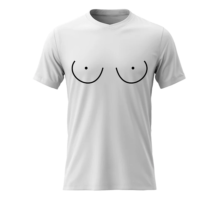 Dámské bavlněné tričko s potiskem - PRSA (MALÁ) - bílé