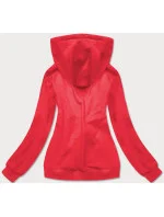 Tenká červená dámská mikina s kapucí model 17225262 - J.STYLE
