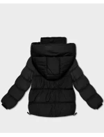 kurtka z kapturem czarna model 21765112 - HAPPY HOUSE