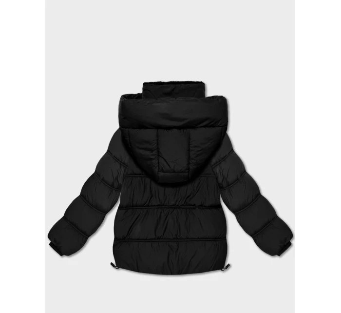 kurtka z kapturem czarna model 21765112 - HAPPY HOUSE