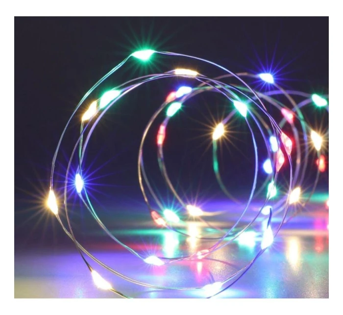 DRÔTENÉ SVETLÁ GIRLANDA NA BATÉRIE 80 VIEDOL VIAC FARIEB