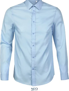 NEOBLU Blaise Men Mikro keprová košeľa s dlhým rukávom 24.3182 soft blue
