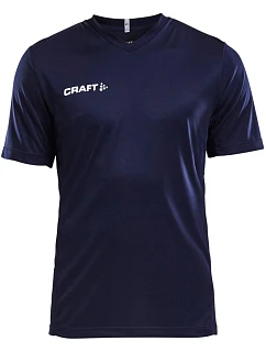 Craft Teamwear Squad Go Jersey Solid M Pánske športové tričko s výstrihom do V 82.5560 tmavomodré