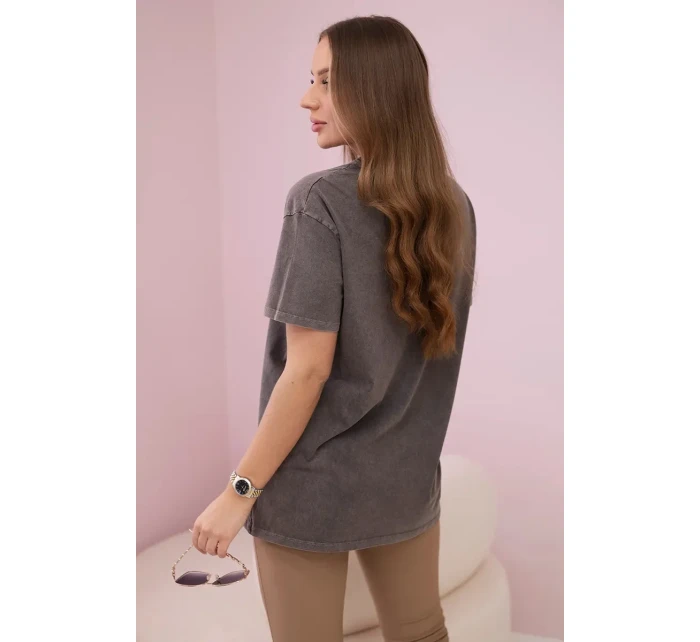 Haleka z rubaé bavly Rock hědý model 19659080 - K-Fashion Haleka z rubaé bavly Rock hědý model 19659080 - K-Fashion