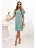 Šaty s kapsami tmavá máta Šaty s kapsami tmavá máta