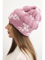 Dámská zimní čepice z vlny s krystaly model 21750426 grafitová - K-Fashion Dámská zimní čepice z vlny s krystaly model 21750426 grafitová - K-Fashion