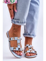 Damskie Klapki Z Dużymi Ćwiekami Niebieskie Mercure Damskie Klapki Z Dużymi Ćwiekami Niebieskie Mercure