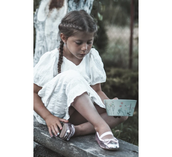 Balerinki Dziecięce Ozdobione Cekinami Różowe Weries Balerinki Dziecięce Ozdobione Cekinami Różowe Weries