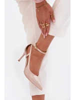 Lakované lodičky z eko kůže béžové model 21788354 - Boto