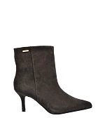Kožené semišové kotníčkové boty na podpatku s podšívkou Big Star model 22386424 Hnědé - Big Star Shoes